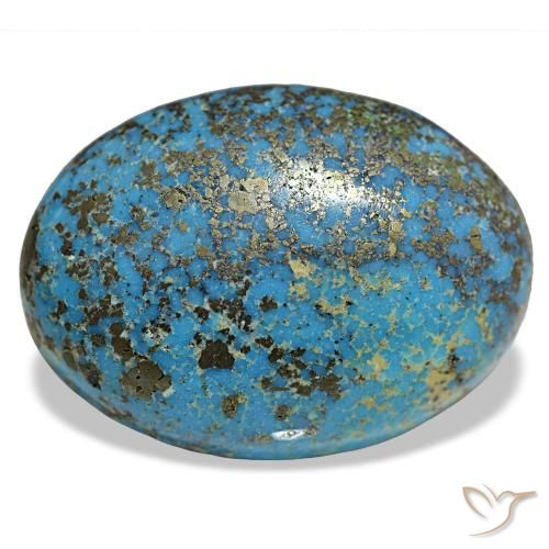 Turquesa turquesa natural 31,32ct, corte oval, opaco