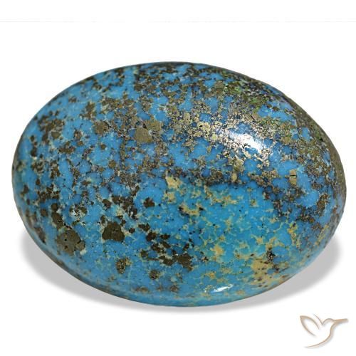 Turquesa turquesa natural 31,32ct, corte oval, opaco
