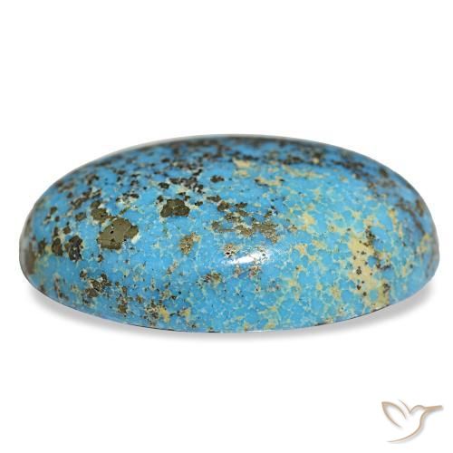 Turquesa turquesa natural 31,32ct, corte oval, opaco