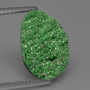 Uvarovita Garnet Drusy Verde Natural 3.78ct, Forma extravagante, Opaco