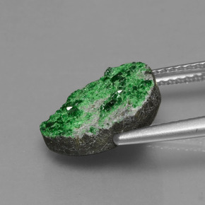 Uvarovita Garnet Drusy Deep Earthy Green Natural 6.25ct, Chique, Opaco