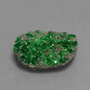 Uvarovita Garnet Drusy Verde Natural 3.34ct, Forma extravagante, Opaco