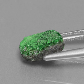 Uvarovita Garnet Drusy Verde Natural 2.39ct, Forma extravagante, Opaco