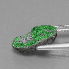 Uvarovita Garnet Drusy Verde Natural 3.14ct, Forma extravagante, Opaco