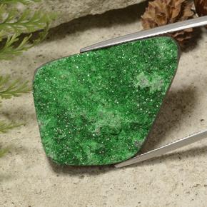 Uvarovita Garnet Drusy Verde Natural 49.48ct, Forma extravagante, Opaco