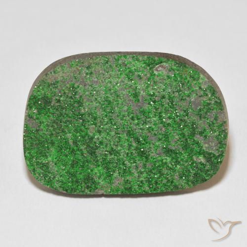55.46ct Natural verde intenso Uvarovita Garnet Drusy, Chique, Opaco
