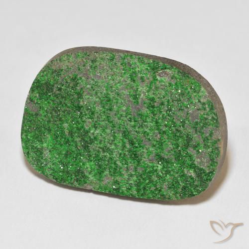 Uvarovita Garnet Drusy verde intenso Natural 55.46ct, Chique, Opaco