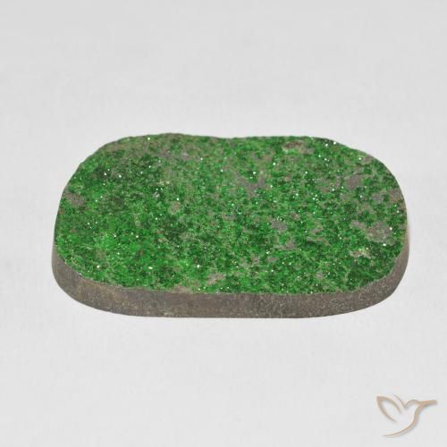 Uvarovita Garnet Drusy verde intenso Natural 55.46ct, Chique, Opaco