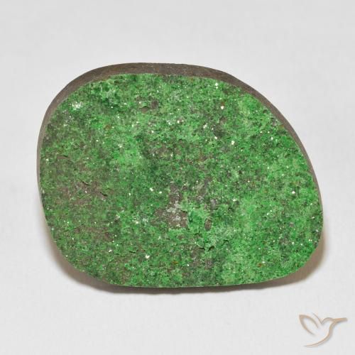 49.54ct Natural Verde claro Uvarovita Garnet Drusy, Chique, Opaco