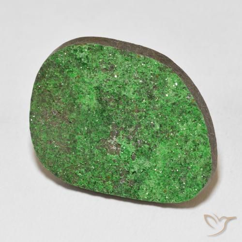 Uvarovita Garnet Drusy Verde claro Natural 49.54ct, Chique, Opaco