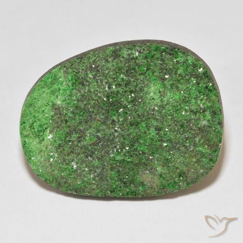 47.54ct Natural Verde médio Uvarovita Garnet Drusy, Chique, Opaco