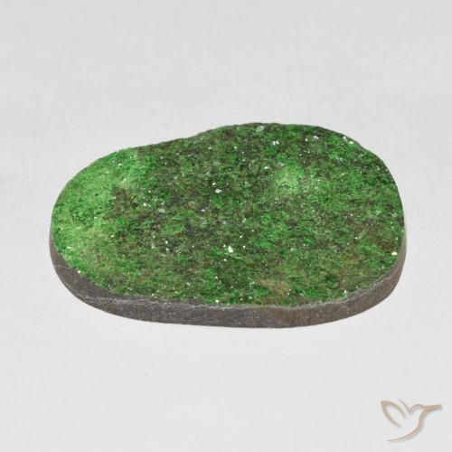 Uvarovita Garnet Drusy Verde médio Natural 47.54ct, Chique, Opaco