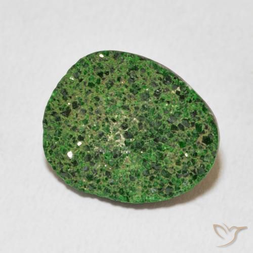 Uvarovita Garnet Drusy Deep Earthy Green Natural 7.35ct, Chique, Opaco