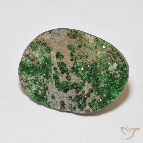 Uvarovita Garnet Drusy Deep Earthy Green Natural 16.55ct, Chique, Opaco