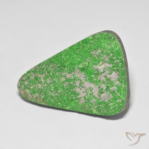 Uvarovita Garnet Drusy Verde Natural 52.58ct, Trilhão, Opaco