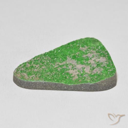 Uvarovita Garnet Drusy Verde Natural 52.58ct, Trilhão, Opaco