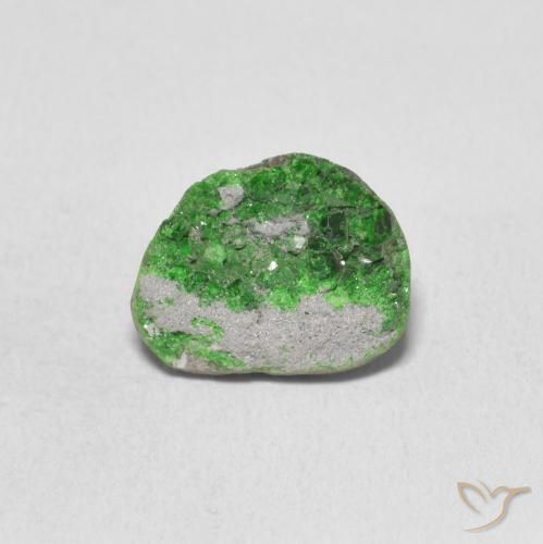 5.25ct Natural Verde médio Uvarovita Garnet Drusy, Chique, Opaco