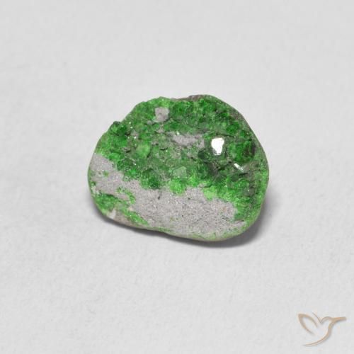 Uvarovita Garnet Drusy Verde médio Natural 5.25ct, Chique, Opaco