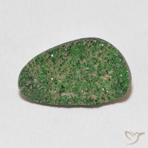 11.62ct Natural verde pinho Uvarovita Garnet Drusy, Chique, Opaco
