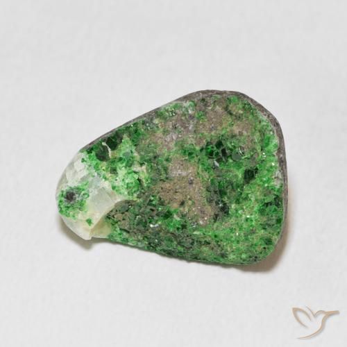 Uvarovita Garnet Drusy Verde Natural 11.91ct, Trilhão, Opaco