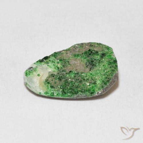 Uvarovita Garnet Drusy Verde Natural 11.91ct, Trilhão, Opaco
