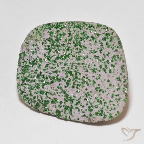 Uvarovita Garnet Drusy Verde Sábio Claro Natural 73.43ct, Chique, Opaco