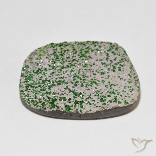 Uvarovita Garnet Drusy Verde Sábio Claro Natural 73.43ct, Chique, Opaco