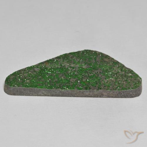 Uvarovita Garnet Drusy verde escuro Natural 58.67ct, Chique, Opaco