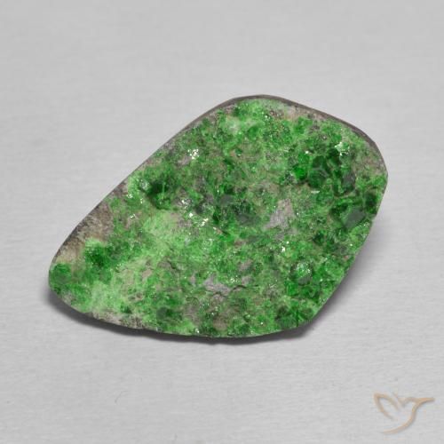 21.40ct Natural Verde escuro Uvarovita Garnet Drusy, Chique, Opaco