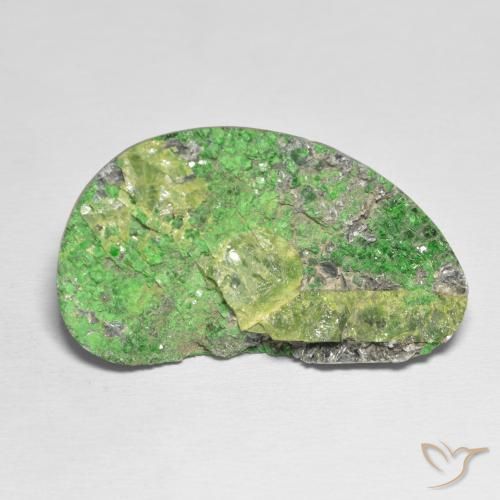 45.70ct Natural Verde limão Uvarovita Garnet Drusy, Chique, Opaco