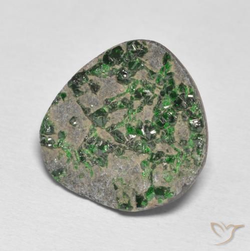 Uvarovita Garnet Drusy Pinho Verde Pálido Natural 15.49ct, Chique, Opaco