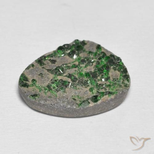 Uvarovita Garnet Drusy Pinho Verde Pálido Natural 15.49ct, Chique, Opaco