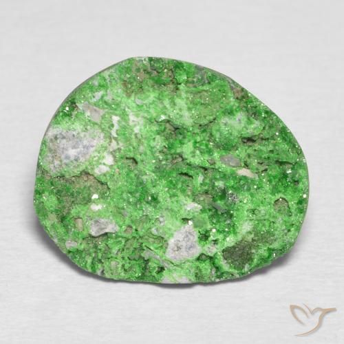 11.57ct Natural Verde claro Uvarovita Garnet Drusy, Chique, Opaco
