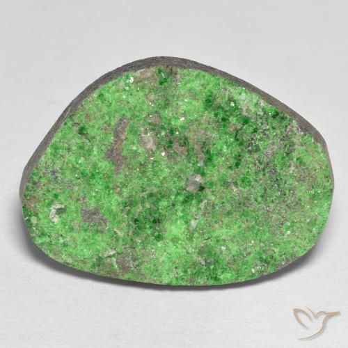 48.09ct Natural Verde médio Uvarovita Garnet Drusy, Chique, Opaco