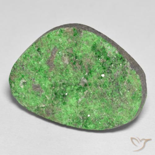 Uvarovita Garnet Drusy Verde médio Natural 48.09ct, Chique, Opaco
