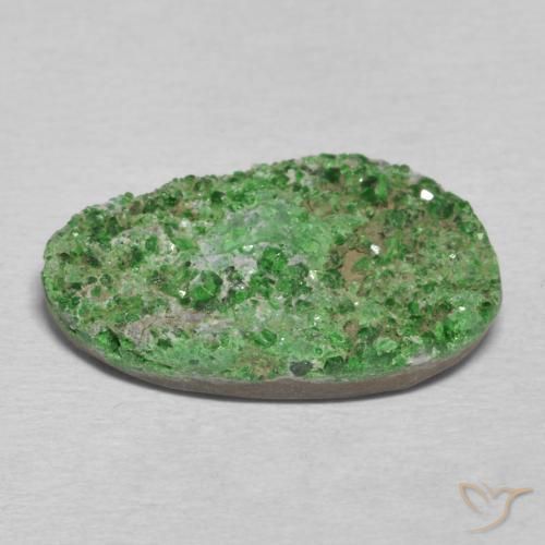 Uvarovita Garnet Drusy verde escuro Natural 10.92ct, Chique, Opaco