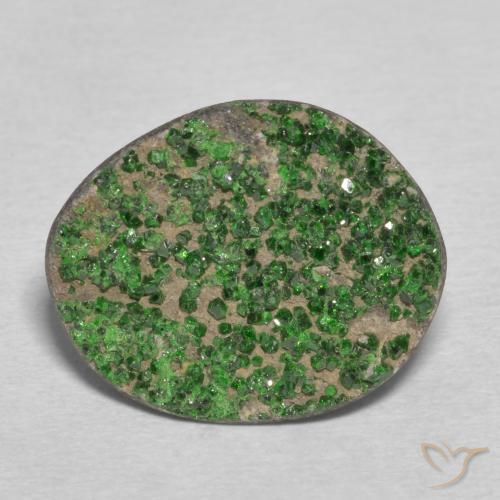 10.86ct Natural Verde escuro Uvarovita Garnet Drusy, Chique, Opaco