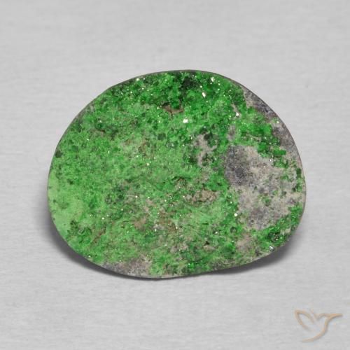 9.94ct Natural Verde médio Uvarovita Garnet Drusy, Chique, Opaco
