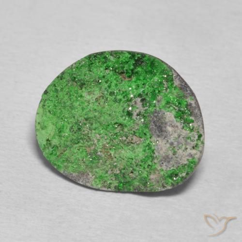 Uvarovita Garnet Drusy Verde médio Natural 9.94ct, Chique, Opaco