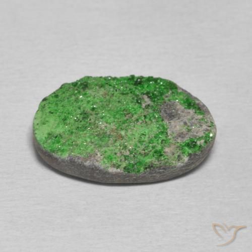 Uvarovita Garnet Drusy Verde médio Natural 9.94ct, Chique, Opaco