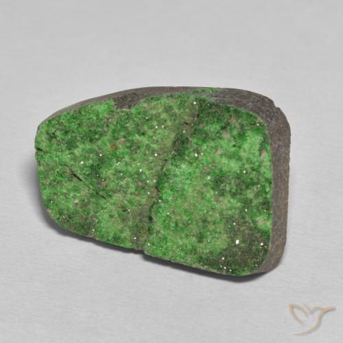 Uvarovita Garnet Drusy verde pinho Natural 37.20ct, Chique, Opaco