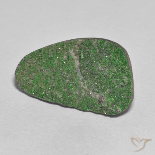 Uvarovita Garnet Drusy Pinho Verde Pálido Natural 31.31ct, Chique, Opaco