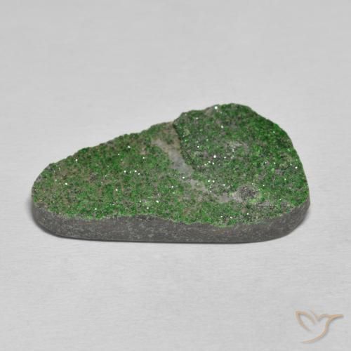 Uvarovita Garnet Drusy Pinho Verde Pálido Natural 31.31ct, Chique, Opaco