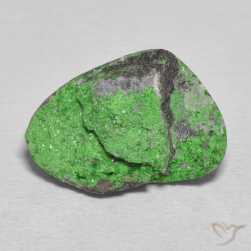 12.40ct Natural Verde limão Uvarovita Garnet Drusy, Chique, Opaco