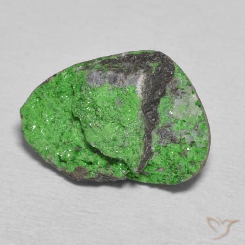 Uvarovita Garnet Drusy Verde limão Natural 12.40ct, Chique, Opaco