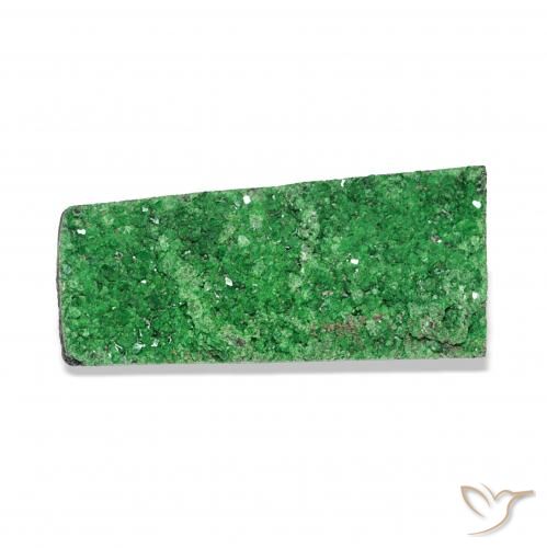 Uvarovita Garnet Drusy Verde escuro Natural 10.99ct, Chique, Opaco