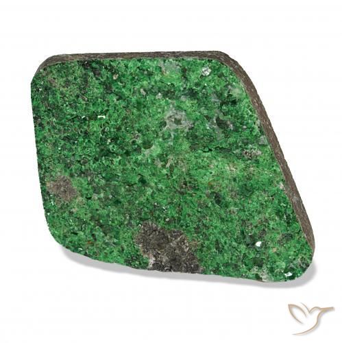 Uvarovita Garnet Drusy Verde escuro Natural 27.28ct, Chique, Opaco