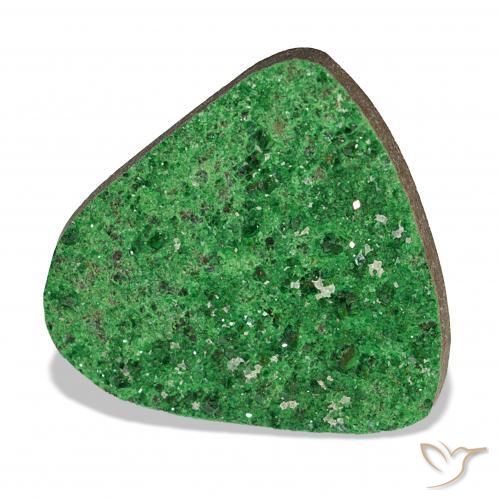 Uvarovita Garnet Drusy Verde escuro Natural 42.47ct, Chique, Opaco