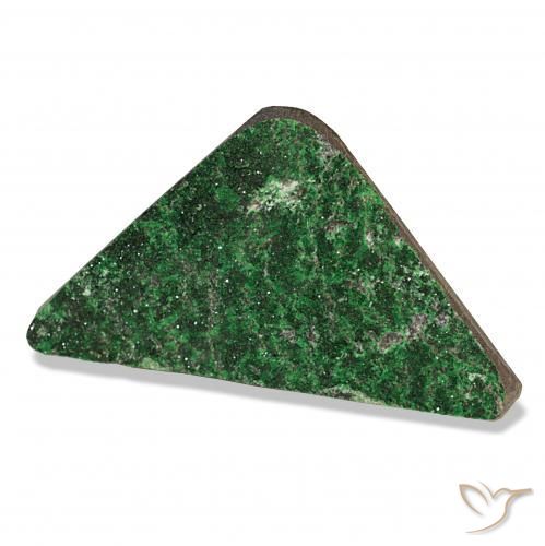 Uvarovita Garnet Drusy Verde Natural 63.06ct, Trilhão, Opaco