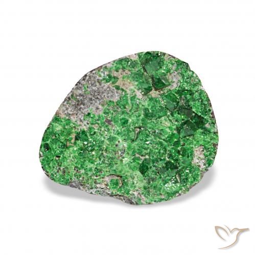 4.87ct Verde escuro Uvarovita Garnet Drusy Pedras Preciosas, Chique, Opaco